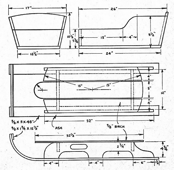 Woodworking wooden sled pattern PDF Free Download
