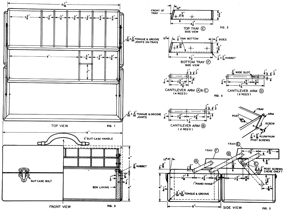 Tackle Box - The Woodcrafter Page© 2004 - Free Woodworking Plans